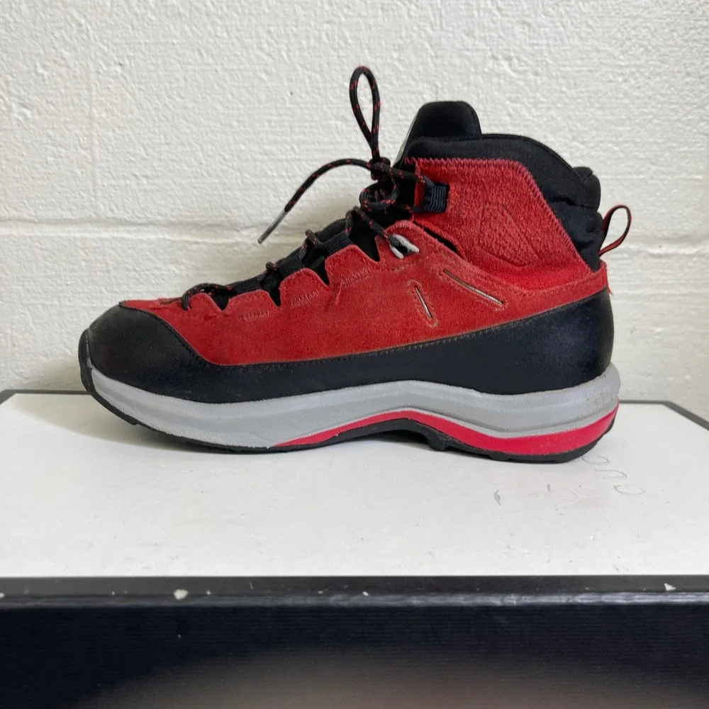 Salewa MT Trainer 2 Mid Powertex Flame Red Black Hiking Boots Lace Up Kids 2 US‎